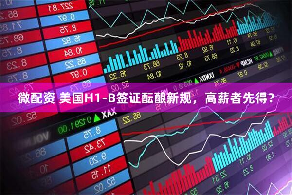 微配资 美国H1-B签证酝酿新规，高薪者先得？