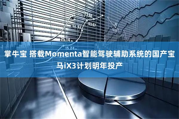 掌牛宝 搭载Momenta智能驾驶辅助系统的国产宝马iX3计划明年投产