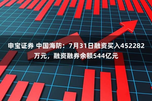 申宝证券 中国海防：7月31日融资买入452282万元，融资融券余额544亿元